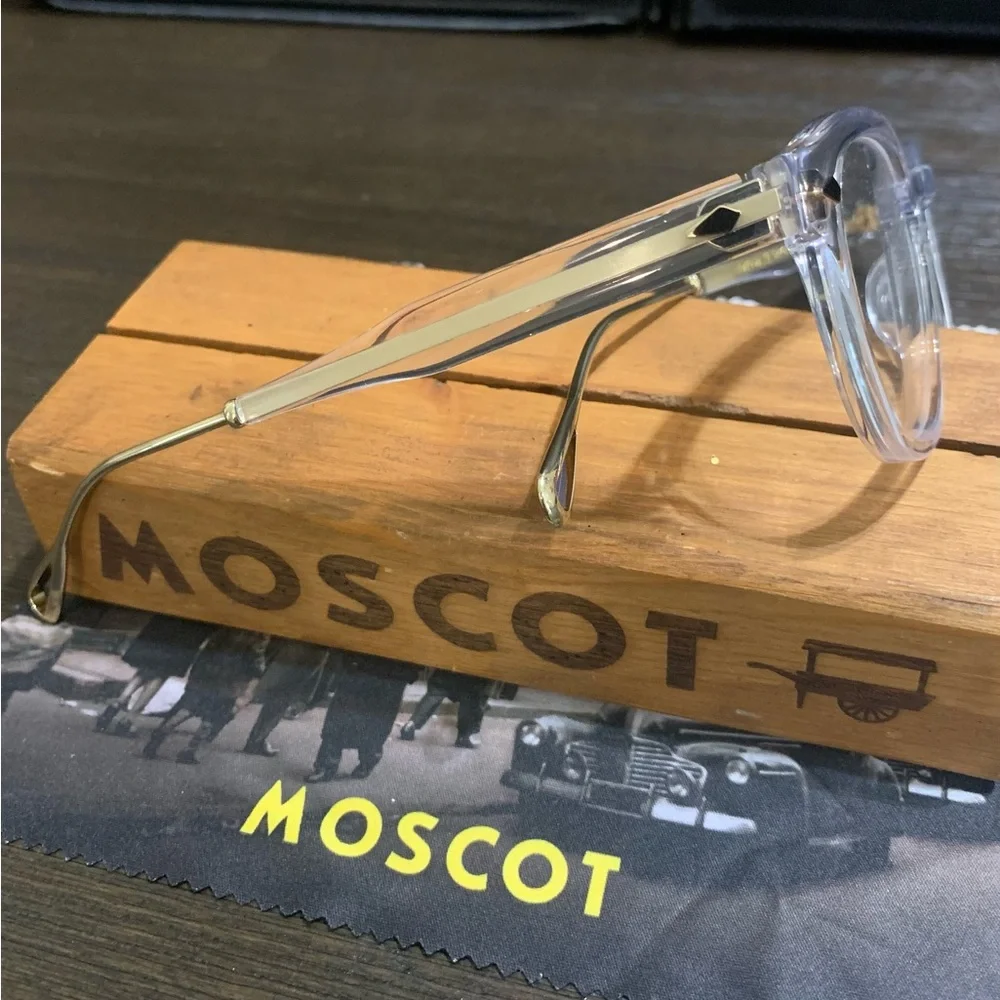 MOSCOT LEMTOSH TT CRYSTAL GOLD 49mm Round Eyeglasses